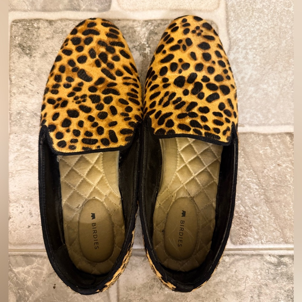 Birdies Leopard Print Loafers size 8